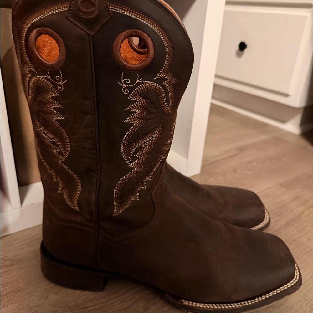 Dan Post Orange and Tan Cowboy Boots